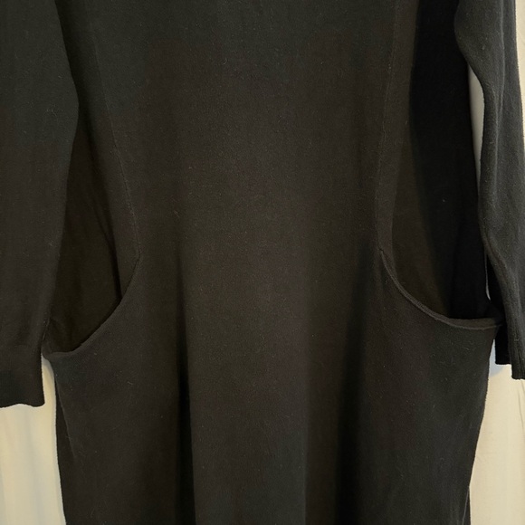Sundance Black Knit Pocket Dress Cotton Silk Blend Medium - Picture 5 of 12